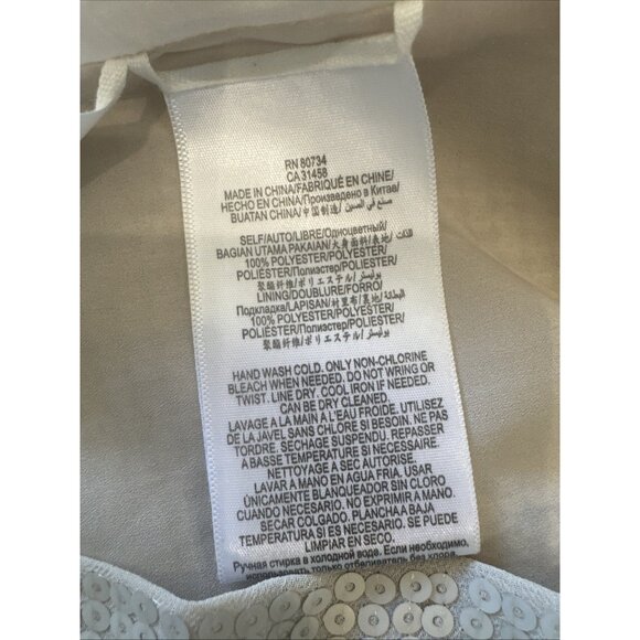 BCBG Beige With Black Sequin Pattern Sleeveless Mini Dress S - Picture 9 of 10